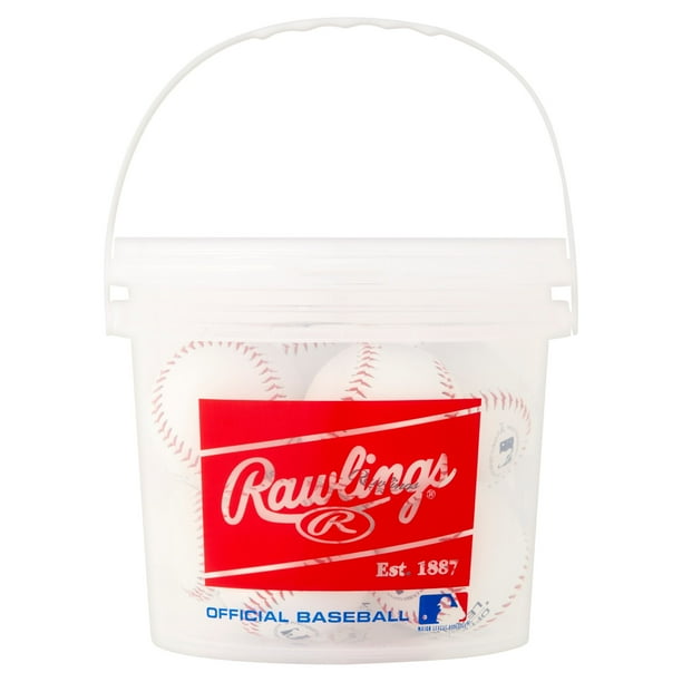 (8 Pack) Rawlings Bucket of 8U Official League OLB3 Baseballs Walmart