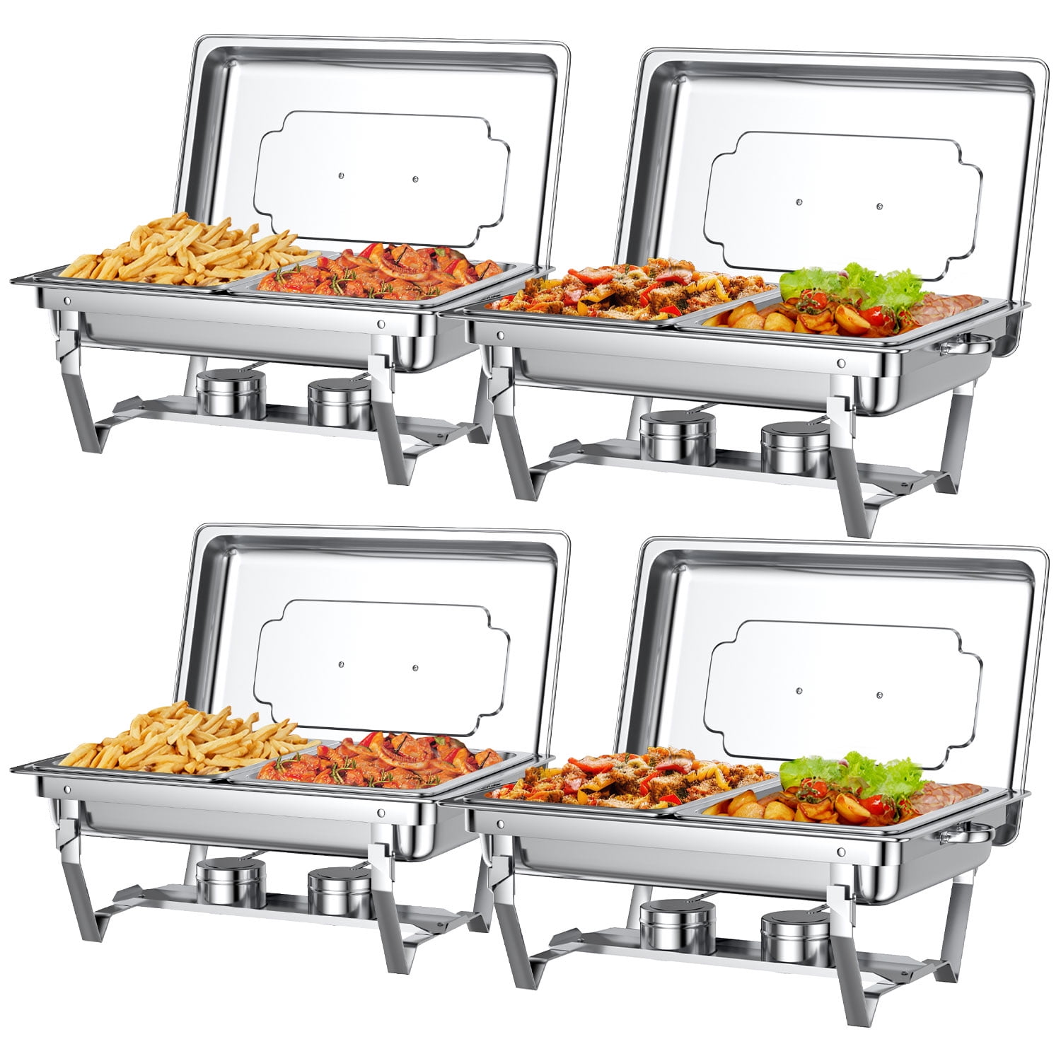 Half Pan 4 Pack Silver
