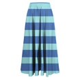 thumbnail image 3 of ameIAEA Women Elastic High Waist A-Line Skirts 2024 Fall Fashion Color Block Ruffle Midi Skirt, 3 of 5