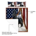 thumbnail image 4 of Flagwix 3 Pieces King Size Quilt Sets, Horse Quilt Bedding Set Black Horse and American Flag BNT382QS, Bedspread Coverlets with 2 Pillow Shams for Bedroom, Home Decor - 91" x 102", 4 of 4