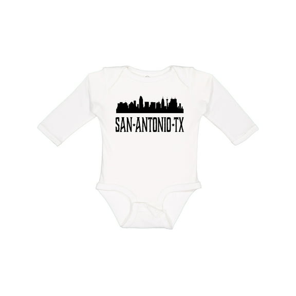 Inktastic San Antonio Texas City Skyline Boys or Girls Long Sleeve Baby Bodysuit