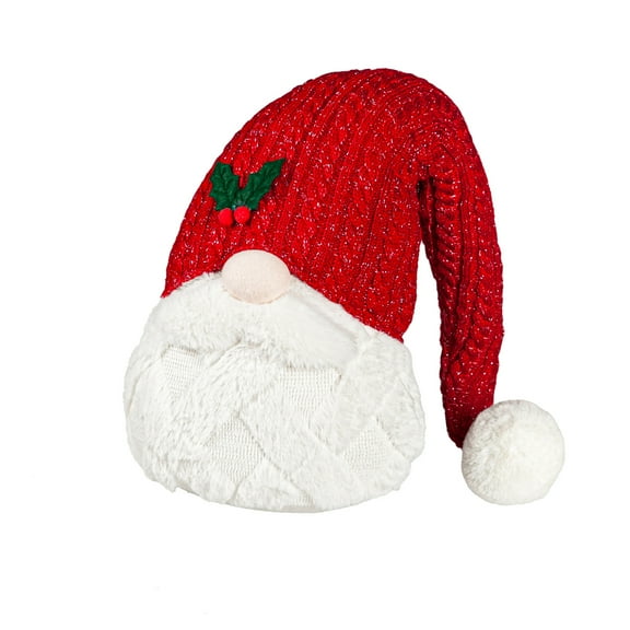 Evergreen Fabric Gnome with Red Hat Table Decor- Indoor Christmas Decorations and Gifts