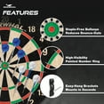 thumbnail image 4 of Narwhal Kingston Official Size Bristle Dartboard with 6 Steel Tip Darts, 4 of 8