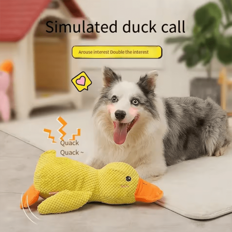 Cute dog Toy Stomping Duck Bite Resistant Grinding Teeth Cleaning Large Dog Interactive Entertainment Puppy Boredom Plush Toy