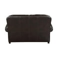 thumbnail image 6 of Lexicon Milford Faux Leather 2-Piece Upholstered Sofa Set in Brown, 6 of 13