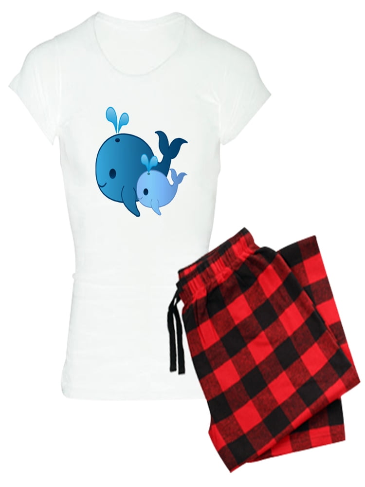 CafePress - Baby Whale Pajamas - Women's Light Pajamas - Walmart.com