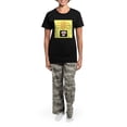 thumbnail image 4 of CafePress - Engineer Gifts T Shirts Women's Dark Pajamas - Women's Short Sleeve Print T-Shirt and Pants Dark Cotton Pajama Set, 4 of 7