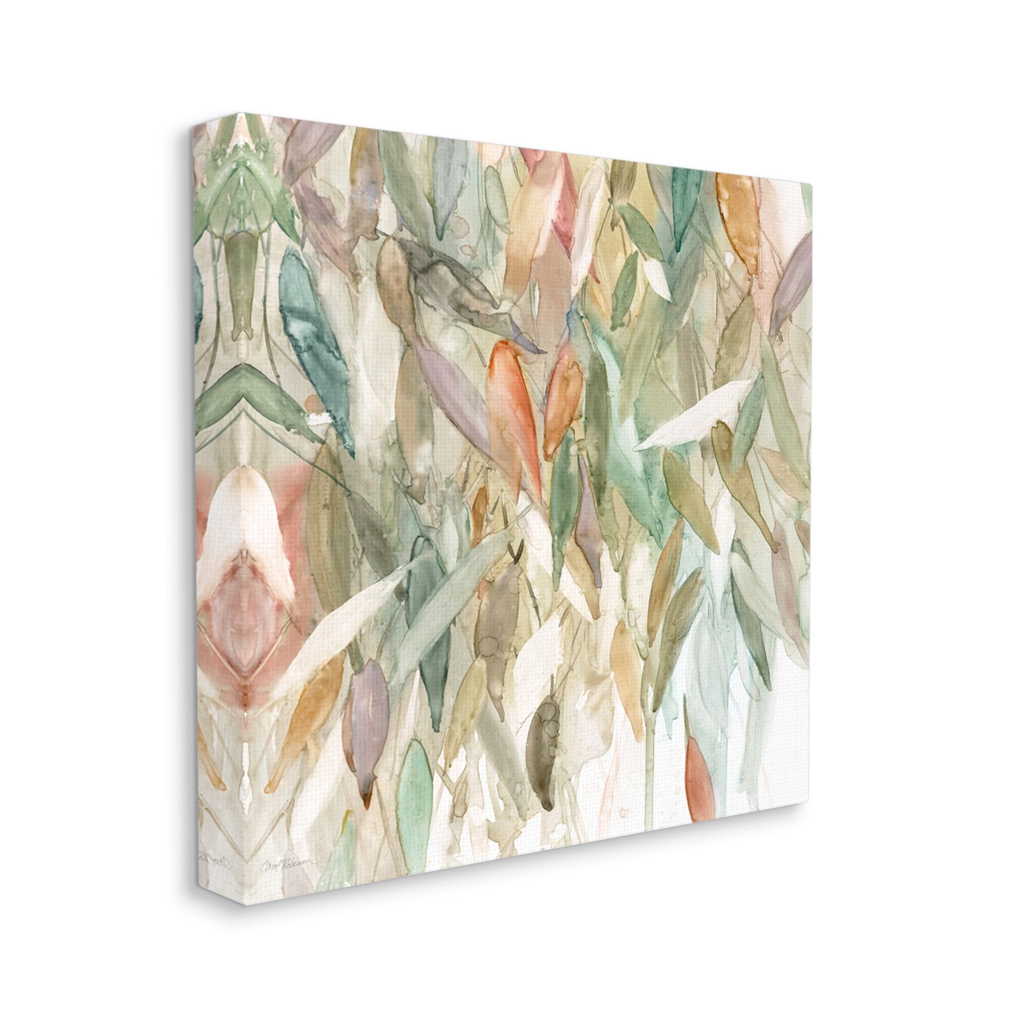 Stupell Industries Abstract Cascading Tree Leaves Autumnal Blooming Foliage Canvas Wall Art, 17 x 17, Design by Carol Robinson