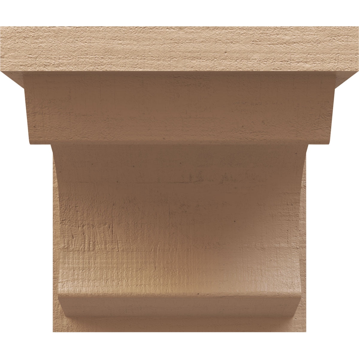 10"W x 10"D x 10"H Wide Emerson Rough Cedar Woodgrain TimberThane Corbel, Primed Tan