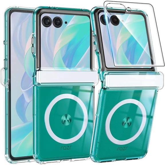 for Motorola Razr 2026/2025/2024 Case with Hinge Protection Clear