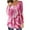 #4 Hot Pink, variant on Luxalzxs Valentines Day Shirts Women Casual Red Love Heart Printed Pullover V-Neck Long Sleeve Buttons Blouse Tops