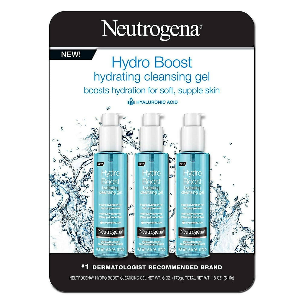 Neutrogena Hydro Boost Hydrating Cleansing Gel 6 Oz 3 Pk 5812