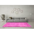 thumbnail image 3 of Ahgly Company Indoor Square Oriental Pink Traditional Area Rugs, 7' Square, 3 of 4