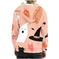 thumbnail image 3 of Odeerbi Toddler Boys Girls Halloween Hoodies Printed Pullover Hooded Sweatshirts Children's Halloween Pattern Printed Hooded Sweatshirt Round Neck Long Sleeve Long Top Pink-3, 3 of 3
