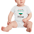 thumbnail image 2 of I Love My Bulgarian Mom Cute Baby Bodysuit (White, 3-6 Months), 2 of 5
