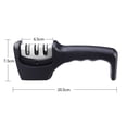 thumbnail image 5 of Knife Sharpener, 3 in 1 Professional Knife Sharpener, Manual Knife Sharpener Sharpener, Knife Sharpener for Stainless Steel Knives of All Sizes(Black), 5 of 5