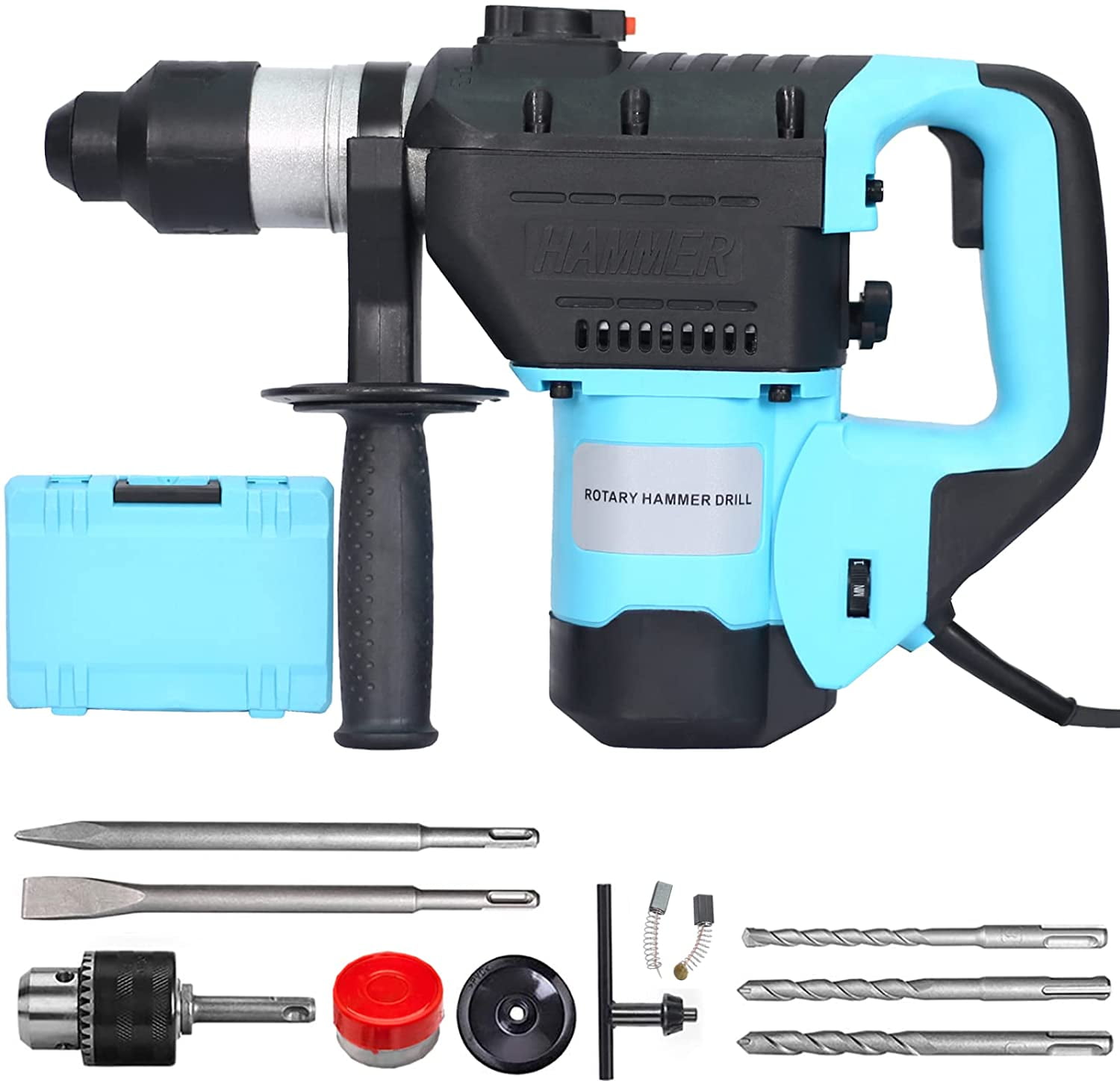 800W Heavy Duty Electric Rotary Hammer Drill Come With SDS Plus Bit Chisel Tool 
