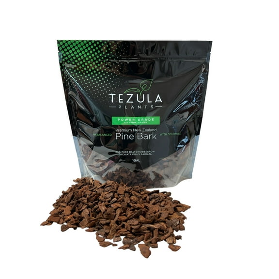 Orchiata Pine Bark for Orchids, Aroids and Tropicals - Power Grade (Medium Nuggets 9-12mm 3/8”-1/2”) - 1 Gallon