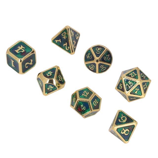 Dados De Metal, Dados Poliédricos, Exquisitos Y Resistentes Para Juegos De Rol. ANGGREK Tipo 1