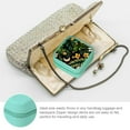 thumbnail image 3 of Autua Flowers Leaves Moon Jewelry Storage Artifacts Jewelry Box for Necklace Ring Earring, Compact Size Travel Case with Zipper, Mother's Day Gifts Green, 3 of 5