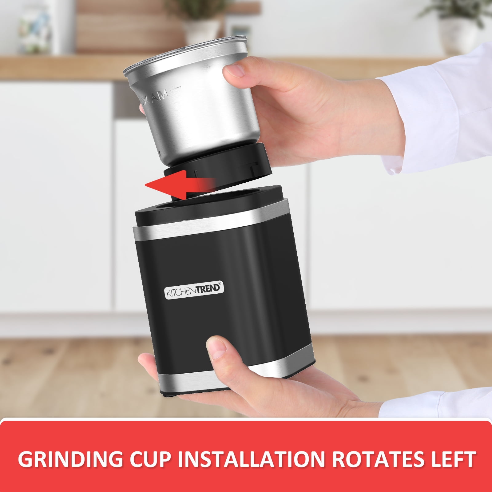 KitchenTrend 12-Cup Electric Coffee Bean Grinder, Spice Nut Seed Herb Grinder