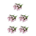 thumbnail image 1 of Ramo de flores artificiales Yuarrent 2 uds tulipanes suave simulación de tacto color púrpura, 1 of 6