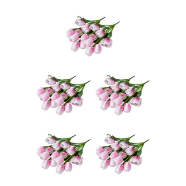 Ramo de flores artificiales Yuarrent 2 uds tulipanes suave simulación de tacto color púrpura