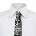 thumbnail image 2 of Geometric Necktie, Hand Drawn Pattern, Dress Tie, 3.7", Black White, by Ambesonne, 2 of 3