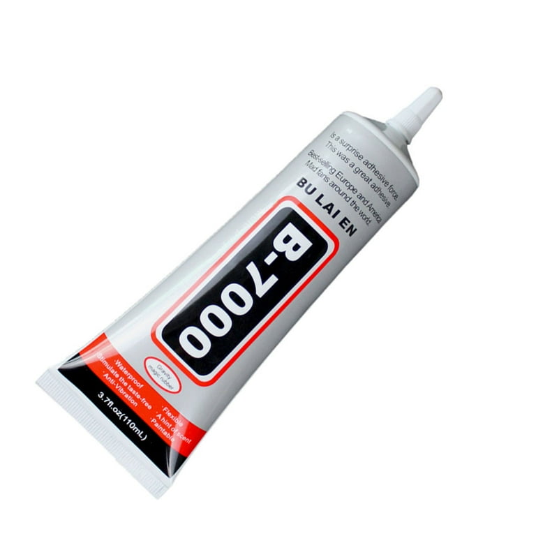 B-7000 Glue for Bonding Mobile Phone, 10ml Super Adhesive Clear Semi Fluid  Transparent Glues for Tablet, Metal, Wood, Pearls, Jewelry, Rubber,  Rhinestones, Leather and Textile (1PCS 0.37fl.oz) 