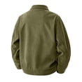 thumbnail image 6 of Zimjoy Corduroy Jacket for Men Button Down Vintage Long Sleeve Shacket Lightweight Relaxed Fit Western Jackets for Casual Fall Winter Army Green XL, 6 of 9