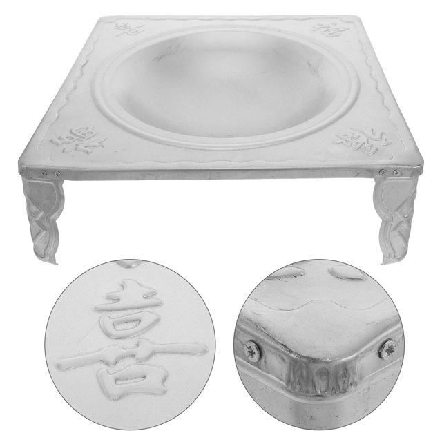 TEHAUX Foyer Extérieur en Métal Argenté pour Jardin Barbecue Portable Conçu pour le Camping