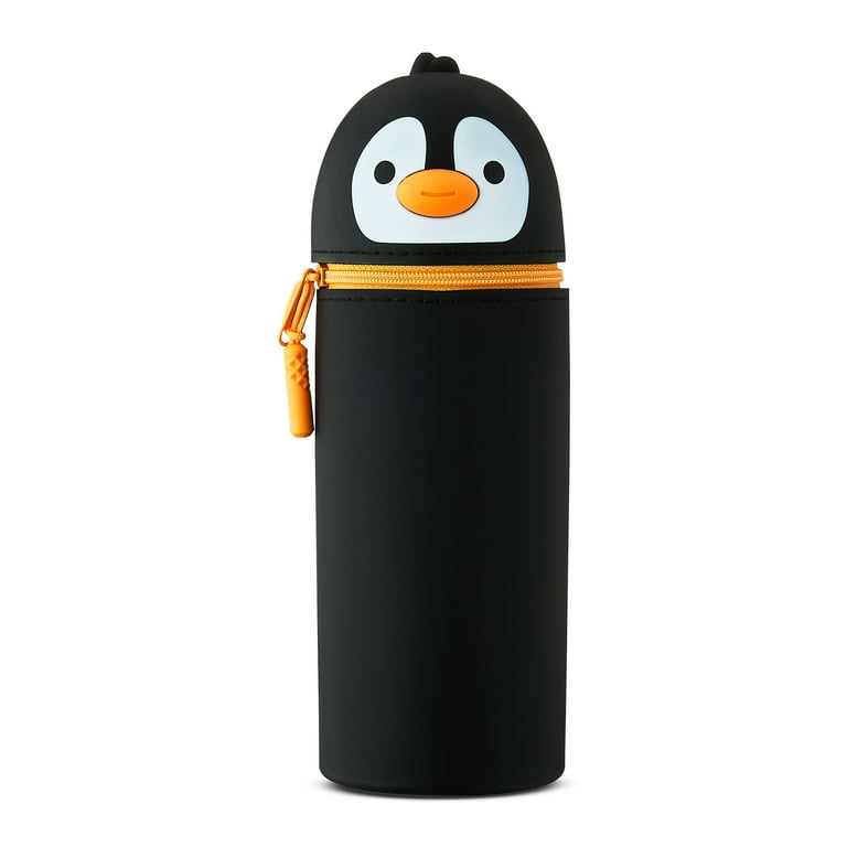 Pen + Gear Standing Silicone Pencil Pouch, Penguin, Perfect
