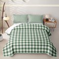 thumbnail image 2 of Erosebridal Green Plaid Art Twin Quilt Set,Modern Geometric Artwork Twin Coverlet Set For Girls,2pcs, 2 of 7
