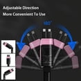 thumbnail image 3 of EASTIN New 180° Adjustable Car Charger  4-in-1 120w Super Fast Charging  Multi-car Cigarette Lighter Conversion Plug  Pink  Retractable Cable  USB Type-c Four Ports, 3 of 5