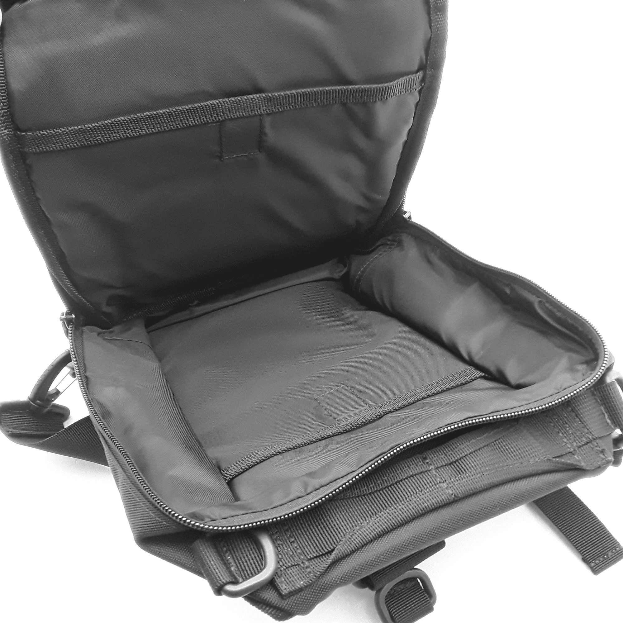 Recover Innovations EDC Bag Shoulder Sling Backpack w/ Molle-loop System, 3 Pockets, Black