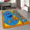 "Allstar Kids / Baby Room Area Rug. World Map. USA Map. Ocean. Continents. Bright Colorful Vibrant Colors (4 11"" x 6 11"")"