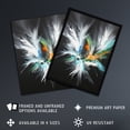 thumbnail image 2 of Artery8 Abstract Modern Art Paint Splat Dark Feathers Living Room Artwork Framed Wall Art Print A4, 2 of 3