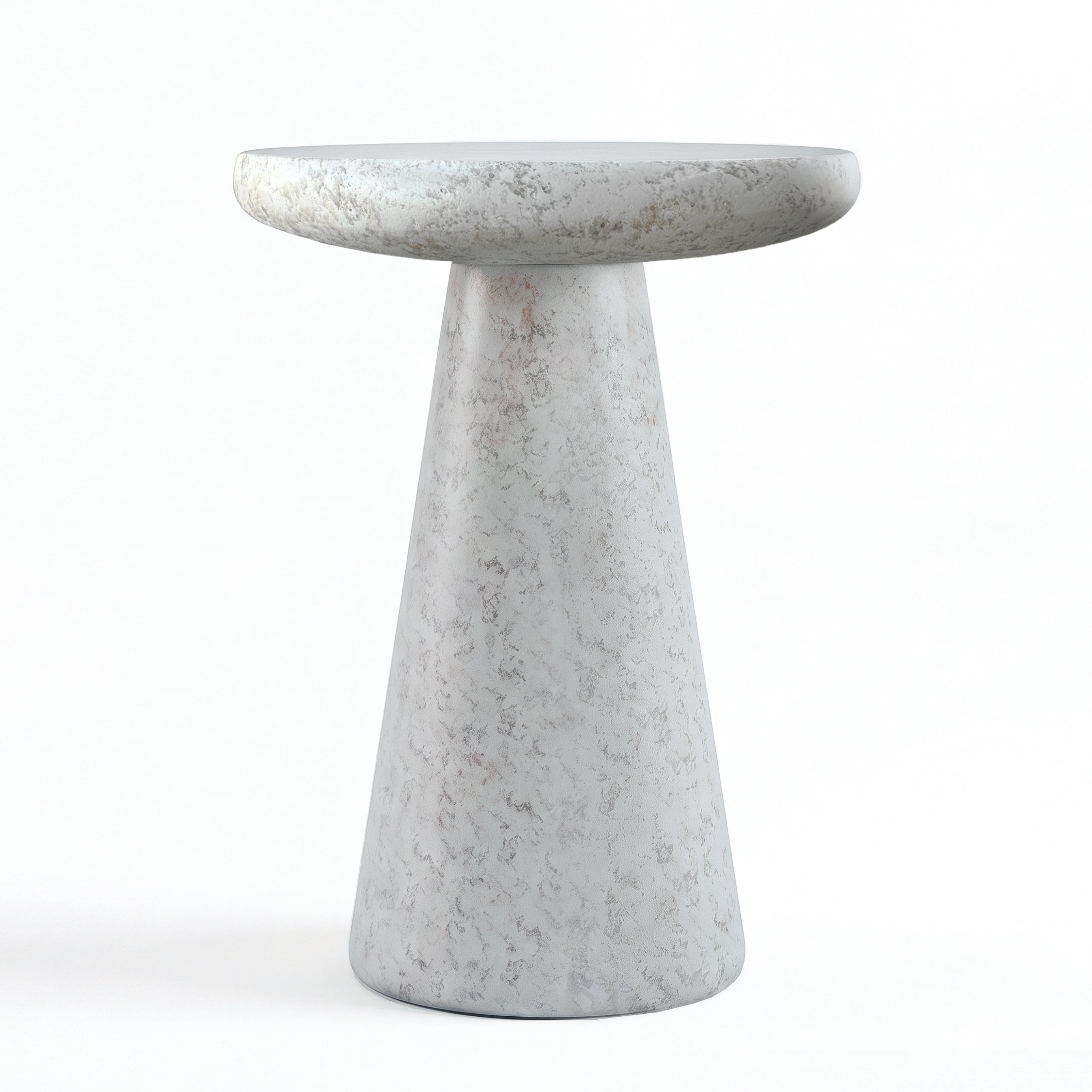 Mushroom MGO Side Table – Durable Construction, Compact Design, Cloud Ceramic White