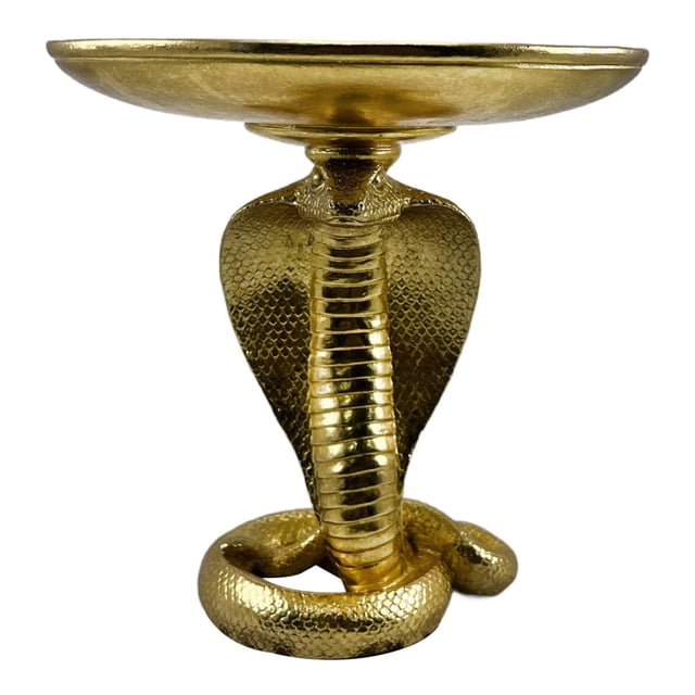 Bandeja de resina con forma de serpiente para decoración del hogar, bandeja para dulces, joyas, pendientes, llavero, escritorio de oficina y sala de Oro