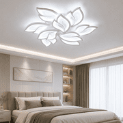 Garwarm 29.5 Modern LED Ceiling Light, 75W Dimmable Flush Mount Ceiling Light with Remote, 3000K-6500K Adjustable Acrylic Ceiling Lamp for Living Room, Dining Room, Bedroom