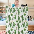thumbnail image 3 of Kainsy Cactus Blanket Throw Cactus Gifts Blanket for Adult Kids Baby Cute Cacti Blanket Soft Flannel Fleece Cactus Decor Blankets for Bed Couch Sofa Birthday Gift(60"x80"), 3 of 8