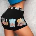 thumbnail image 4 of Balery Little Chef Gnome Pantalones cortos de entrenamiento estampados para mujer, sin costuras, ajustados, para gimnasio, yoga, correr, deportes, ejercicio activo, fitness.-Small, 4 of 8