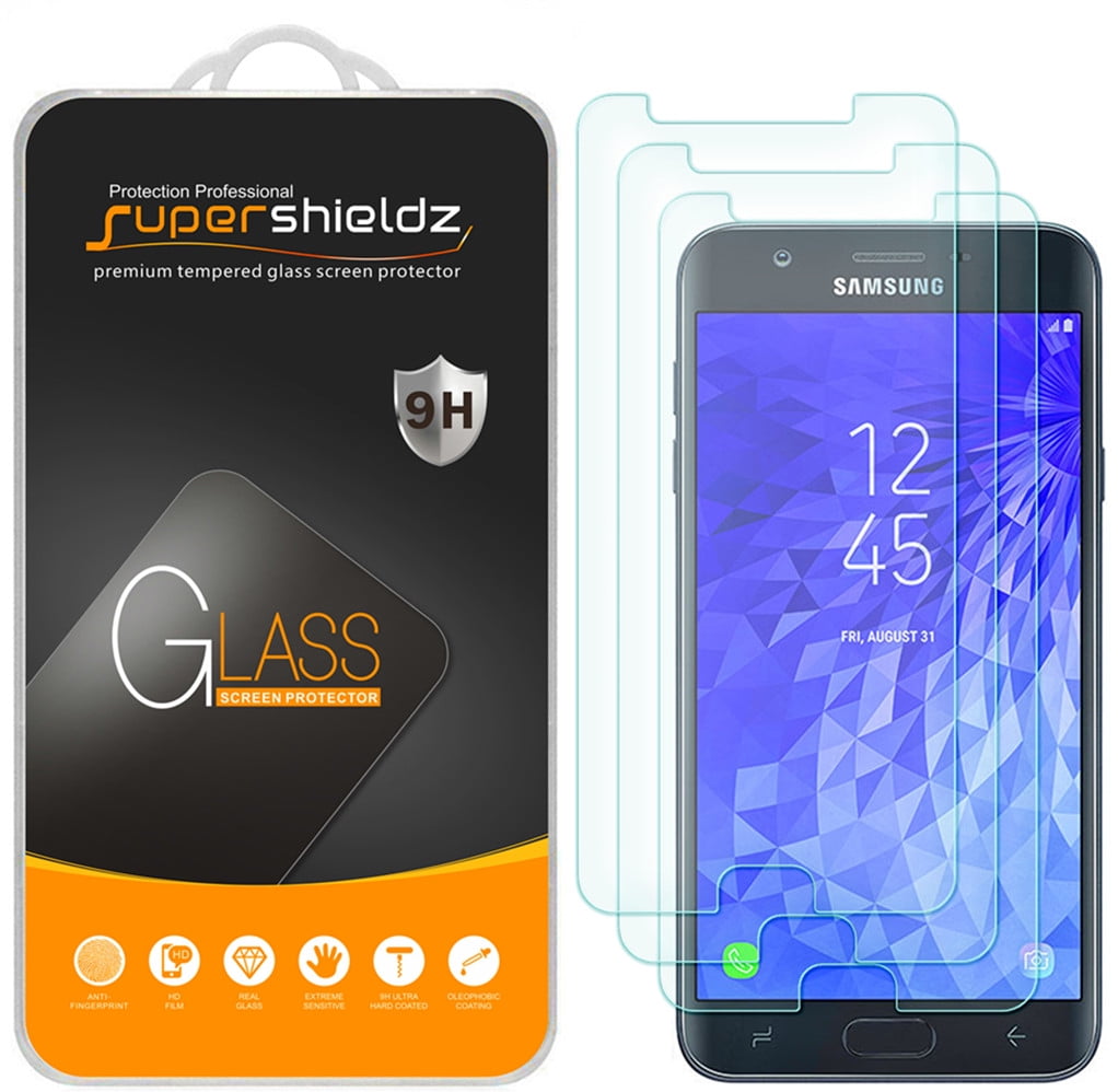 [3-Pack] Supershieldz for Samsung (Galaxy J7 Crown) Tempered Glass Screen Protector, Anti-Scratch, Anti-Fingerprint, Bubble Free