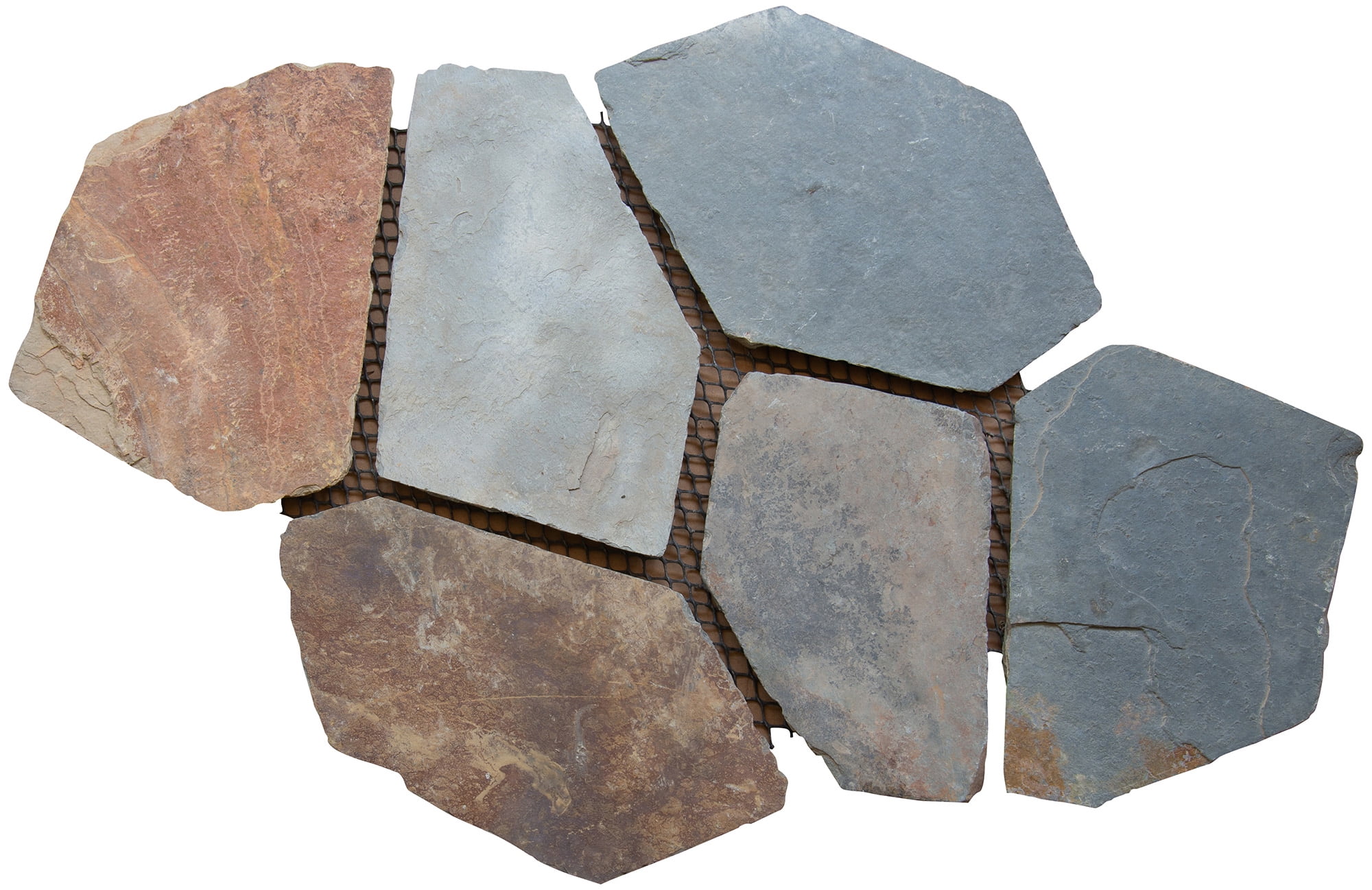 MSI California Gold 18 in. x 24 in. Natural Slate Meshed Flagstone Paver Tile