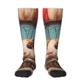 thumbnail image 2 of Lsque Hot Air Balloon Guinea Pig Printed Crew Socks Men's Women's LightWeight Thin Casual Calf Socks ,Knee High Socks,Cotton Socks, 2 of 9