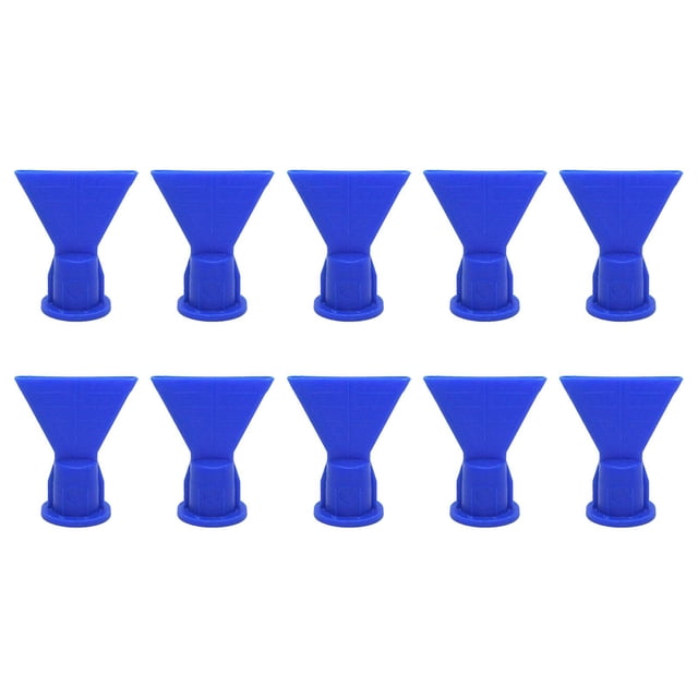 Juego de 10 boquillas de cono en forma , punta de pulverización, accesorio de plástico, pegamento, pieza de repuesto , herramienta azul SM SunniMix Cono de forma de onda