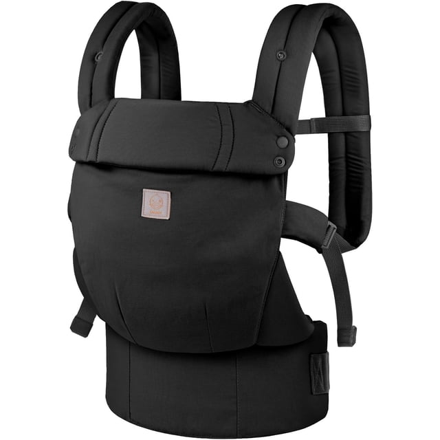 Riñonera Neono Ergonómica para Recién Nacido para Bebés de 3,2 a 15 kg (4-36 meses), cómoda y ligera, delantera y trasera, para bebés y niños - Negro