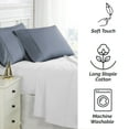 thumbnail image 5 of Southshore Fine Living, Inc. 100% Cotton Queen Pillow Cases for Queen, Full, Twin Beds, Steel Blue, 5 of 6