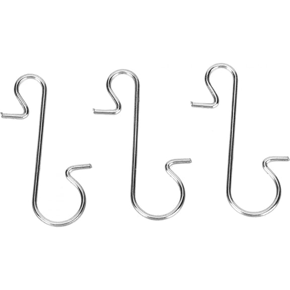 100pcs Christmas Ornament Hooks Christmas Tree S-Hooks Ornament Hanger Hanging Hook for Christmas Tree Multi-Purpose Metal Hooks (White)