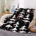 thumbnail image 1 of Couverture à motif de flocon de neige pour garçons et filles, thème de Noël léger, jeté de glouton, arbre de Noël, canapé, lit, canapé, festival, cadeau, 1 of 4